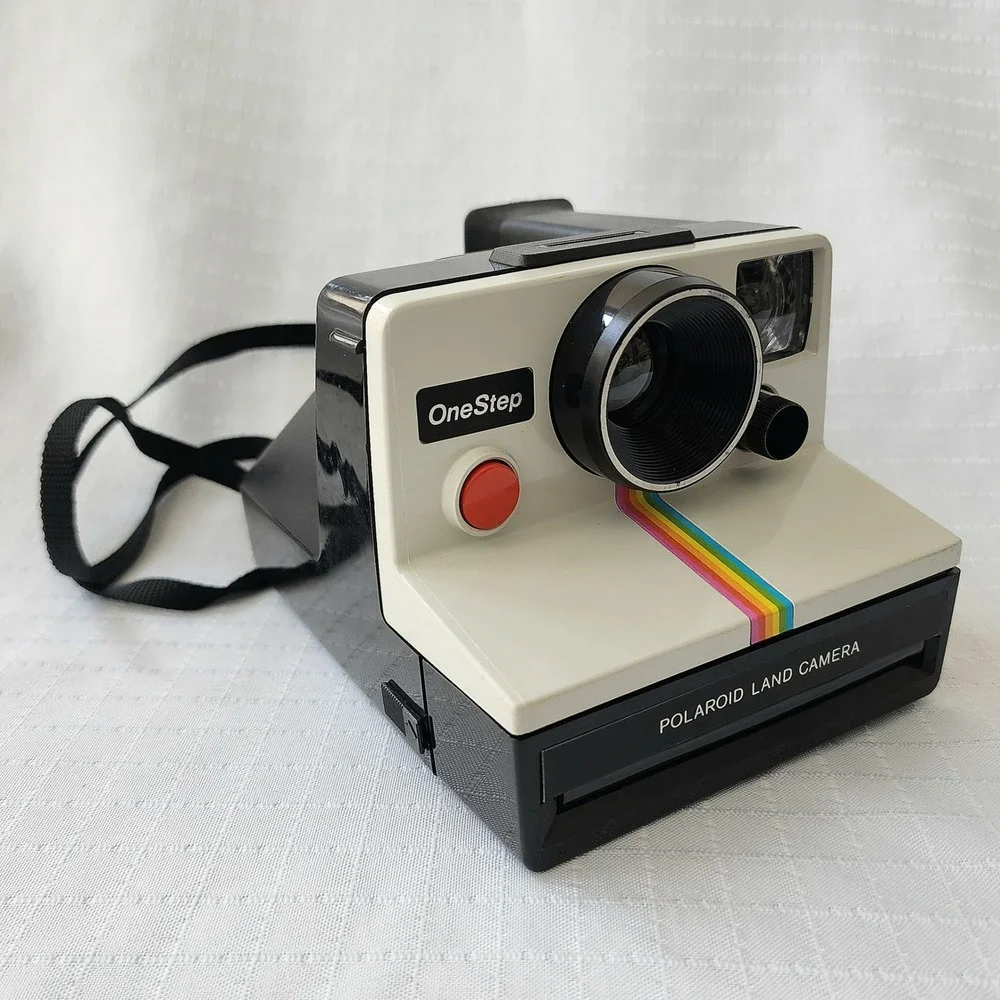 Polaroid OneStep‎ Land Camera Vintage Instant Film Rainbow Stripe Tested Working
